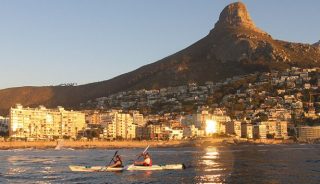 Kayak with view over Lions Head